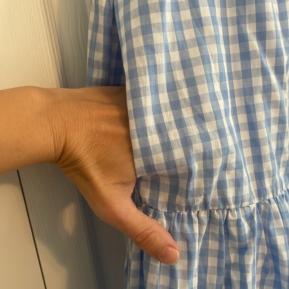 New J. Marie Rebel Ruffle Neck Blue and Red Gingham Dress size XS - Picture 10 of 16